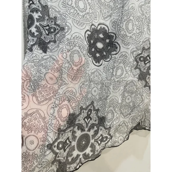 Mexx Y2K Vintage Printed Silk Blouse M / 8 Tattoo Fairy Grunge Whimsigoth Witchy - Picture 6 of 9